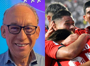 A mano izquierda se puede ver un primer plano al rostro sonriente de Mauricio Israel, mientras que en el sector derecho aparecen los futbolistas de Colo-Colo abrazados celebrando un gol durante la temporada 2023.