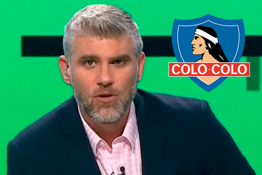 Manuel de Tezanos con la cara de seriedad y a mano derecha aparece el logo de Colo-Colo incrustado en la imagen.