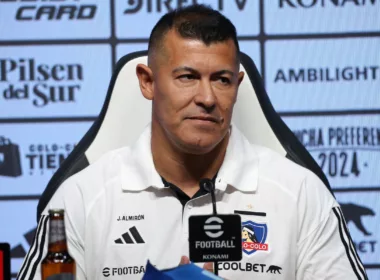 Jorge Almirón en su presentación como DT de Colo-Colo.