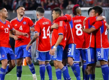 La Roja celebrando un gol