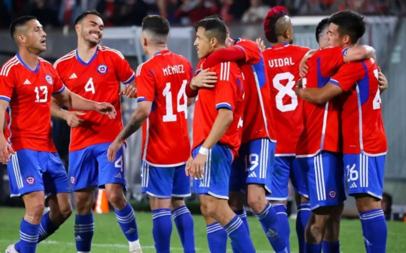 La Roja celebrando un gol