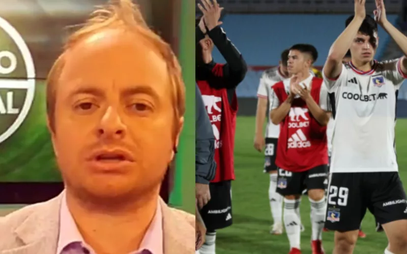 Imagen doble de Coke Hevia y jugadores de Colo-Colo.