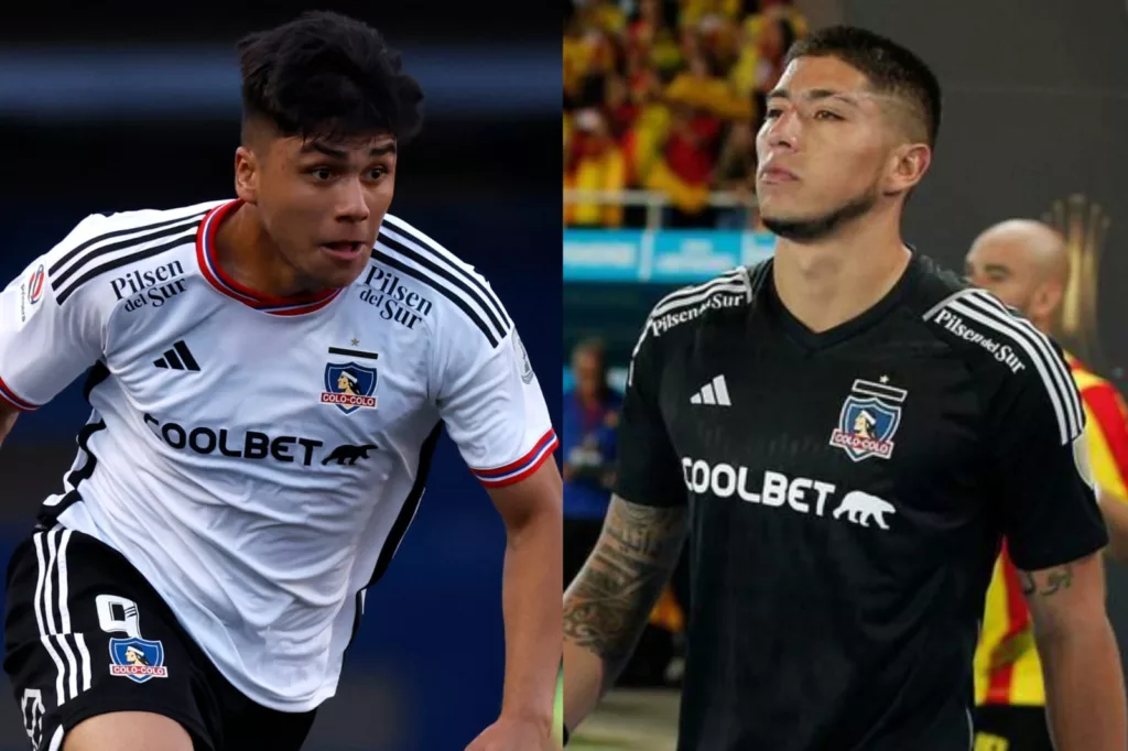Damián Pizarro y Brayan Cortés con la camiseta de Colo-Colo