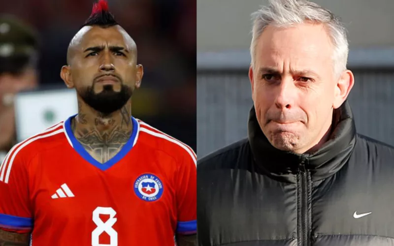 Primer plano a los rostros de Arturo Vidal con la Selección Chilena y Fernando Felicevich