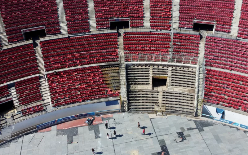 Galería norte del Estadio Nacional.