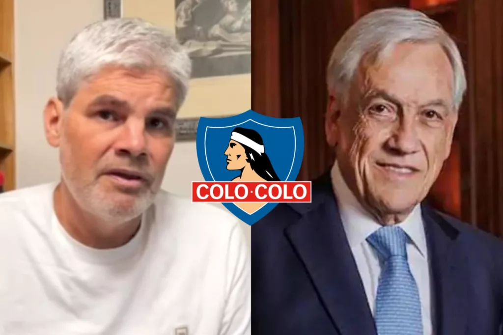 Primer plano en el rostro de Juan Cristóbal Guarello y Sebastián Piñera