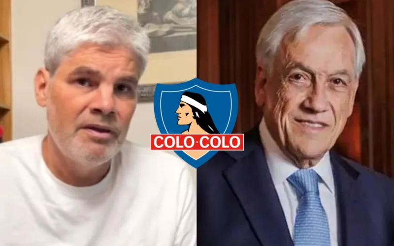 Primer plano en el rostro de Juan Cristóbal Guarello y Sebastián Piñera