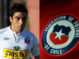Álvaro Ormeño con camiseta de Colo-Colo y el escudo de la Selección Chileja