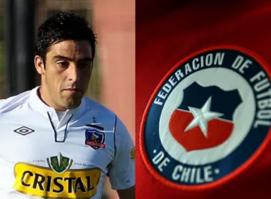 Álvaro Ormeño con camiseta de Colo-Colo y el escudo de la Selección Chileja