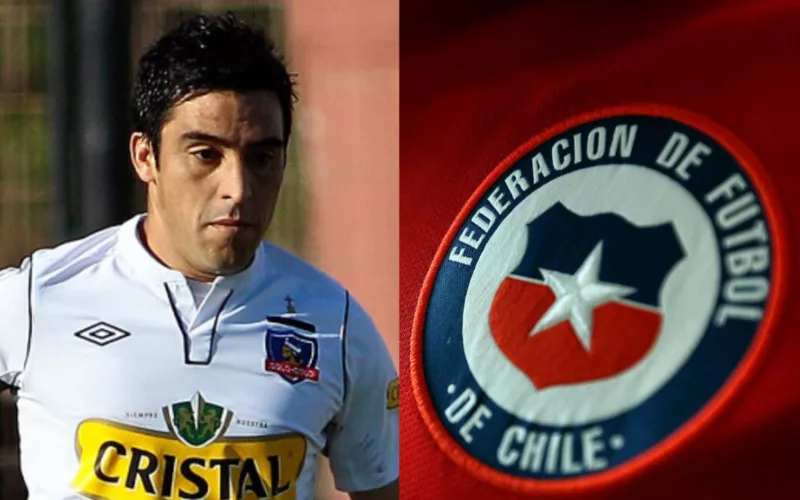 Álvaro Ormeño con camiseta de Colo-Colo y el escudo de la Selección Chileja