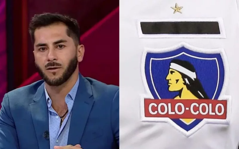 Johnny Herrera en Todos Somos Técnicos y el escudo de Colo-Colo