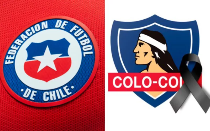 Escudo Selección Chilena y Colo-Colo con luto.