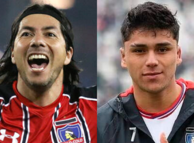 Primer plano al rostro de Jaime Valdés y Damián Pizarro, ex futbolista profesional y jugador de Colo-Colo durante la temporada 2024, respectivamente.