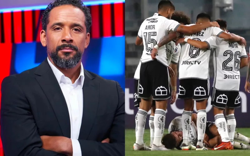 Primer plano de Jean Beausejour. Jugadores de Colo-Colo abrazándose.