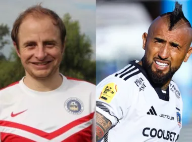 Primer plano de Jorge 'Coke' Hevia y Arturo Vidal.