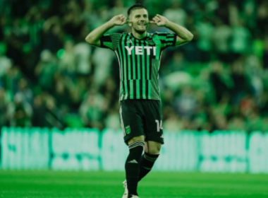 Diego Rubio celebrando su gol con el Austin FC