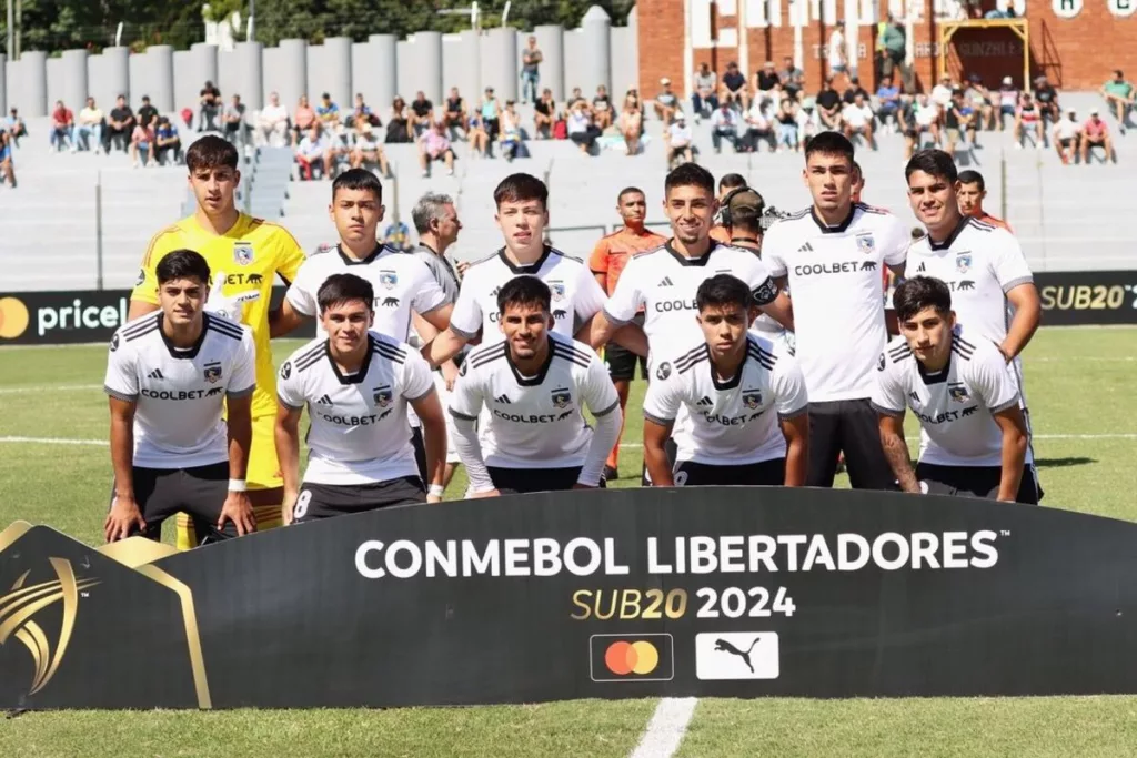 Formación de Colo-Colo Sub-20 en la Copa Libertadores frente a Boca Juniors.