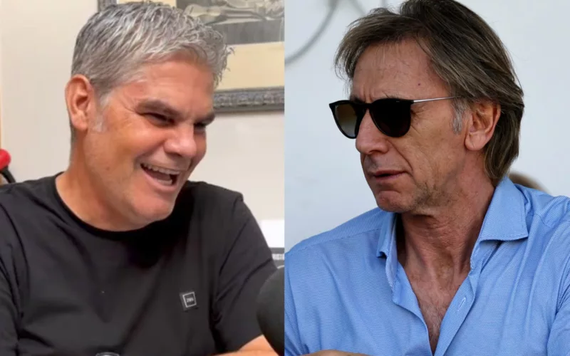 Primer plano a los rostros de Juan Cristóbal Guarello y Ricardo Gareca