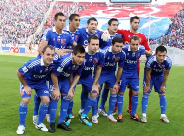 Plantel de la Universidad de Chile campeón de la Copa Sudamericana.