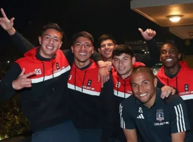 Jugadores Colo-Colo en un hotel en Buenos Aires.