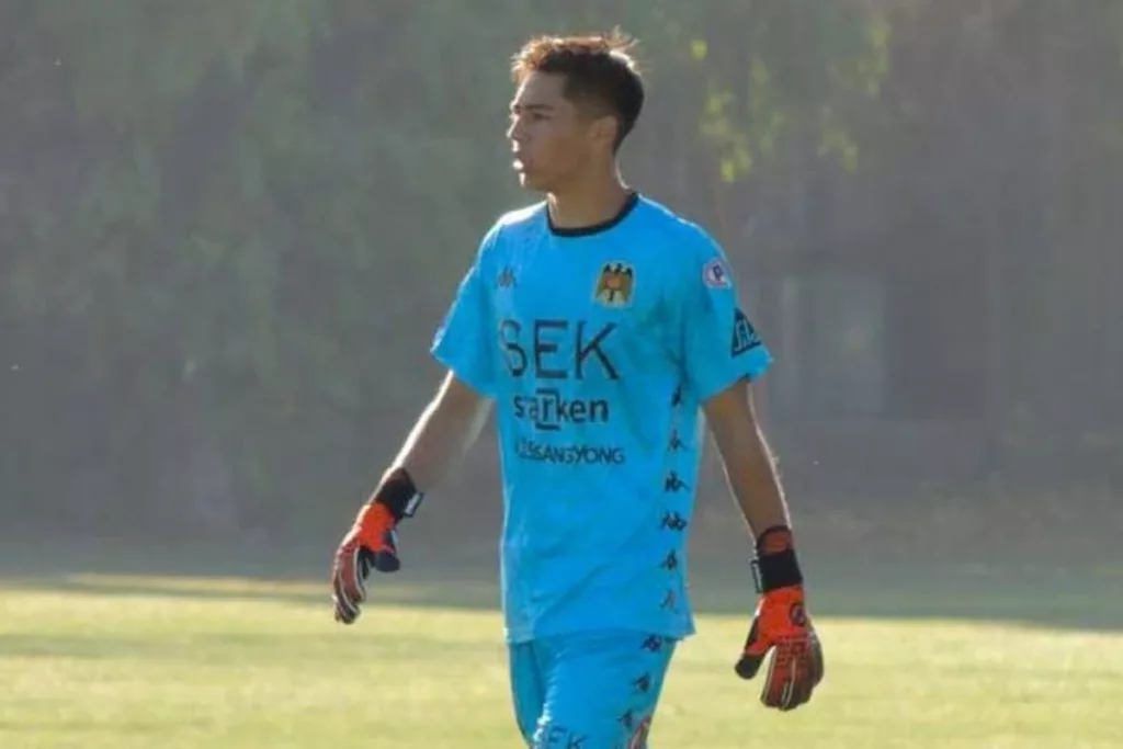 Nicolás Garrido en su debut con el plantel de Proyección de Unión Española.