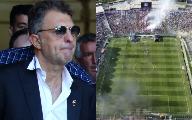 Primer plano de Aníbal Mosa. Estadio Monumental repleto.