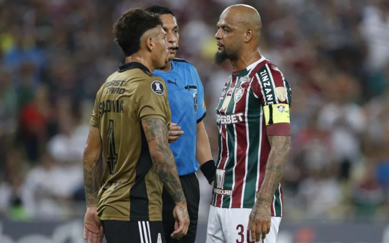 Futbol, Fluminense vs Colo Colo. Fase de grupos, Copa Libertadores 2024. El jugador de Colo Colo Alan Saldivia durante el partido por el Grupo a de Copa Libertadores en el Estadio Maracana de Rio de Janeiro. Rio de Janeiro, Brasil. 09/04/2024 Pier Giorgio/Photosport Football, Fluminense vs Colo Colo Group stage, Copa Libertadores 2024. Colo ColoÕs player Alan Saldivia during A Group match for Copa Libertadores in Maracana stadium in Rio de Janeiro, Brazil. 09/04/2024 Pier Giorgio/Photosport