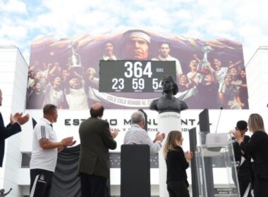 Estadio Monumental en la presentación del cronómetro