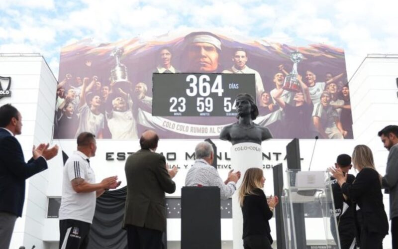 Estadio Monumental en la presentación del cronómetro