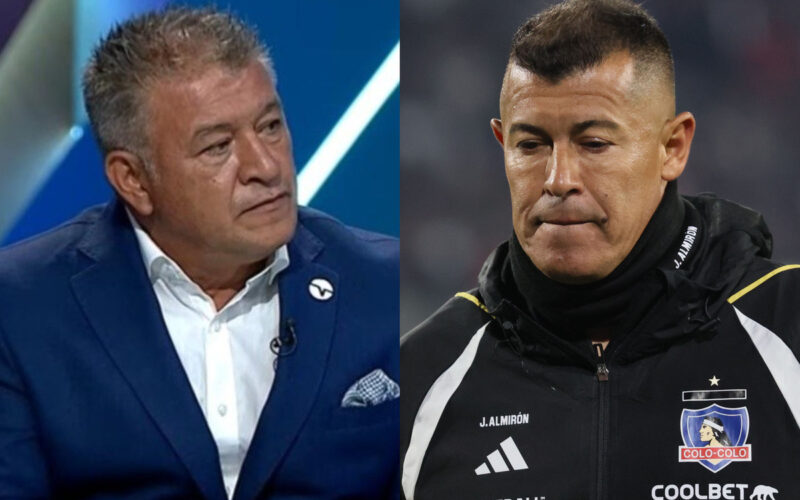 Primer plano de Claudio Borghi y Jorge Almirón.