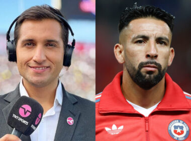 Primer plano de Daniel Arrieta y Mauricio Isla.