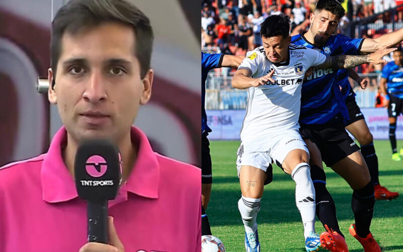 Primer plano de Daniel Arrieta. Jugador de Colo-Colo y Huachipato disputando un balón en la Supercopa de Chile 2024.