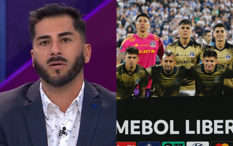 Primer plano de Johnny Herrera. Jugadores de Colo-Colo formados.