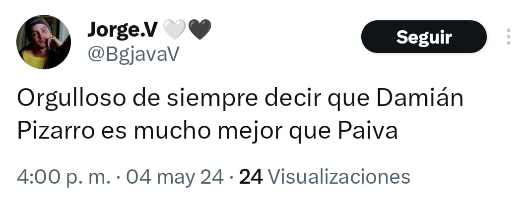 Hinchas llenan de elogios a Damián Pizarro con comentarios en X (ex Twitter).