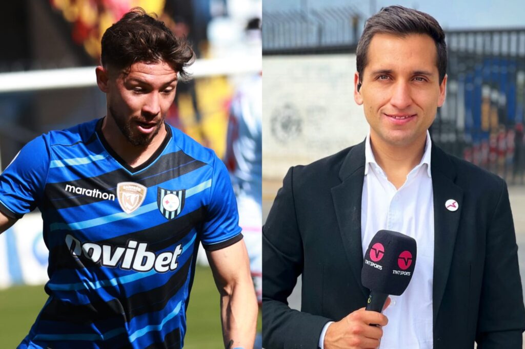 Primer plano a Felipe Loyola con camiseta de Huachipato y Daniel Arrieta
