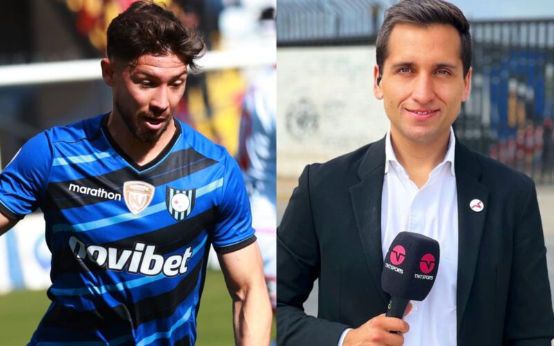 Primer plano a Felipe Loyola con camiseta de Huachipato y Daniel Arrieta