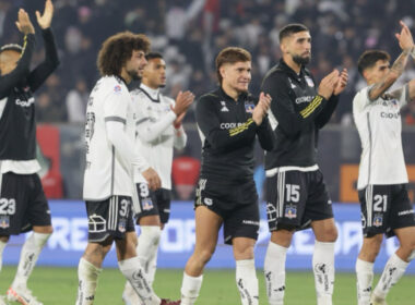 Jugadores de Colo-Colo tras el triunfo sobre PAlestino