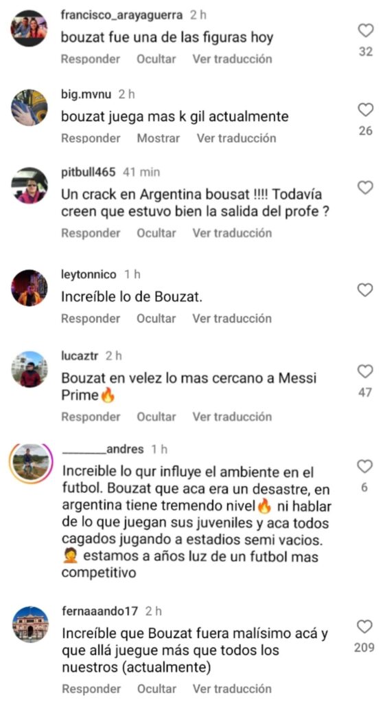 Elogios de hinchas de Colo-Colo a Agustín Bouzat