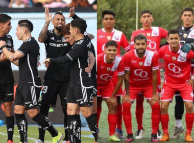 Jugadores de Colo-Colo y Deportes Quillón.