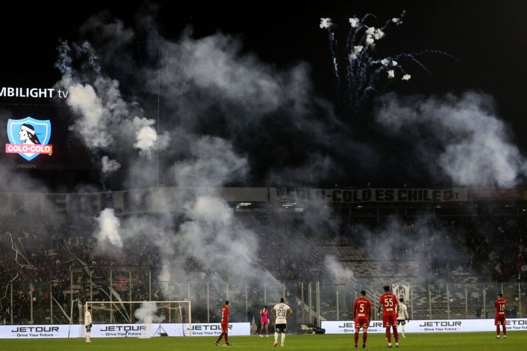 Estadio Monumental durante el partido amistoso de Colo-Colo vs Universitario.