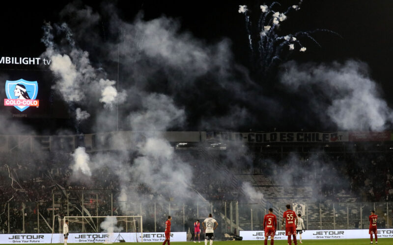 Estadio Monumental durante el partido amistoso de Colo-Colo vs Universitario.