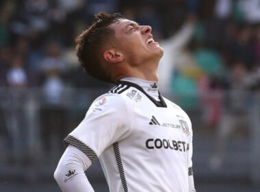 El jugador de Colo-Colo Cristián Zavala en el duelo frente a Audax Italiano