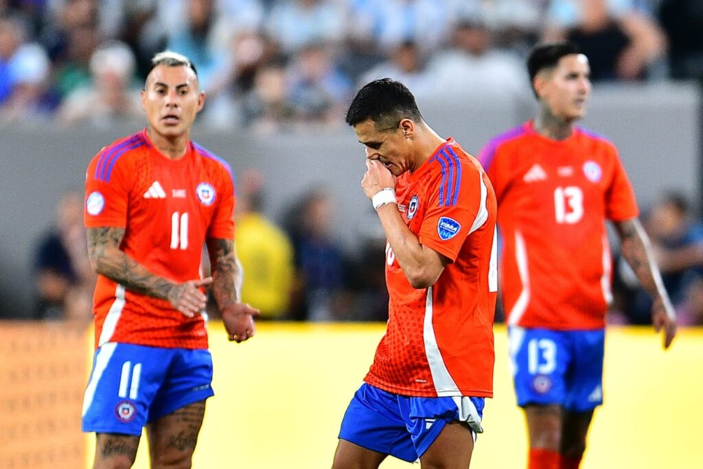 Selección Chilena en el partido vs Argentina por la Copa América.