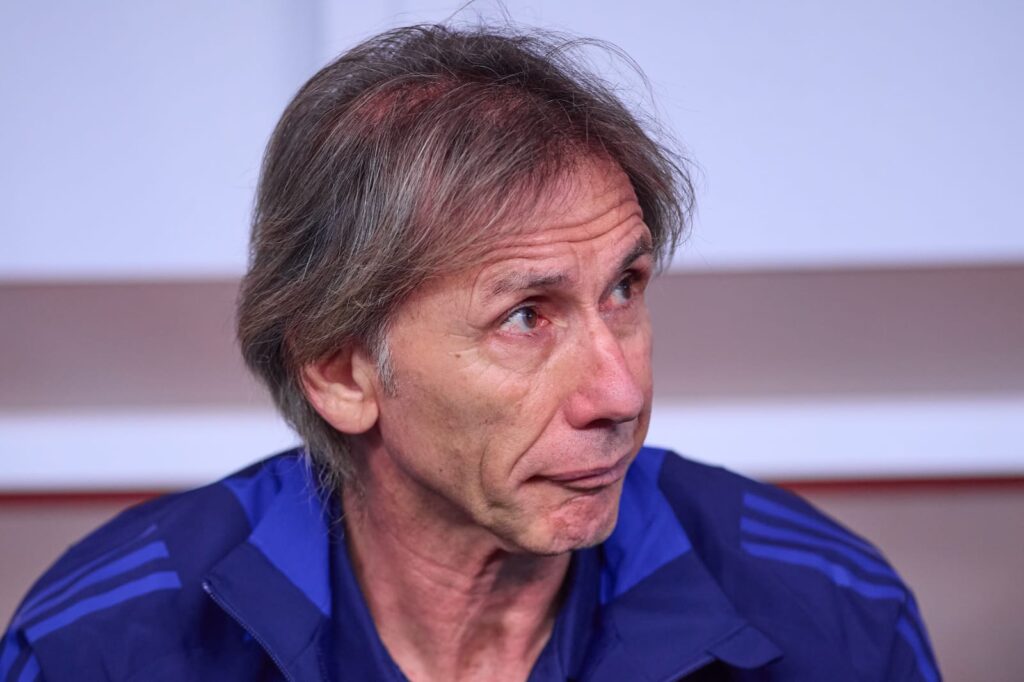 Ricardo Gareca en un partido con la Selección Chilena.