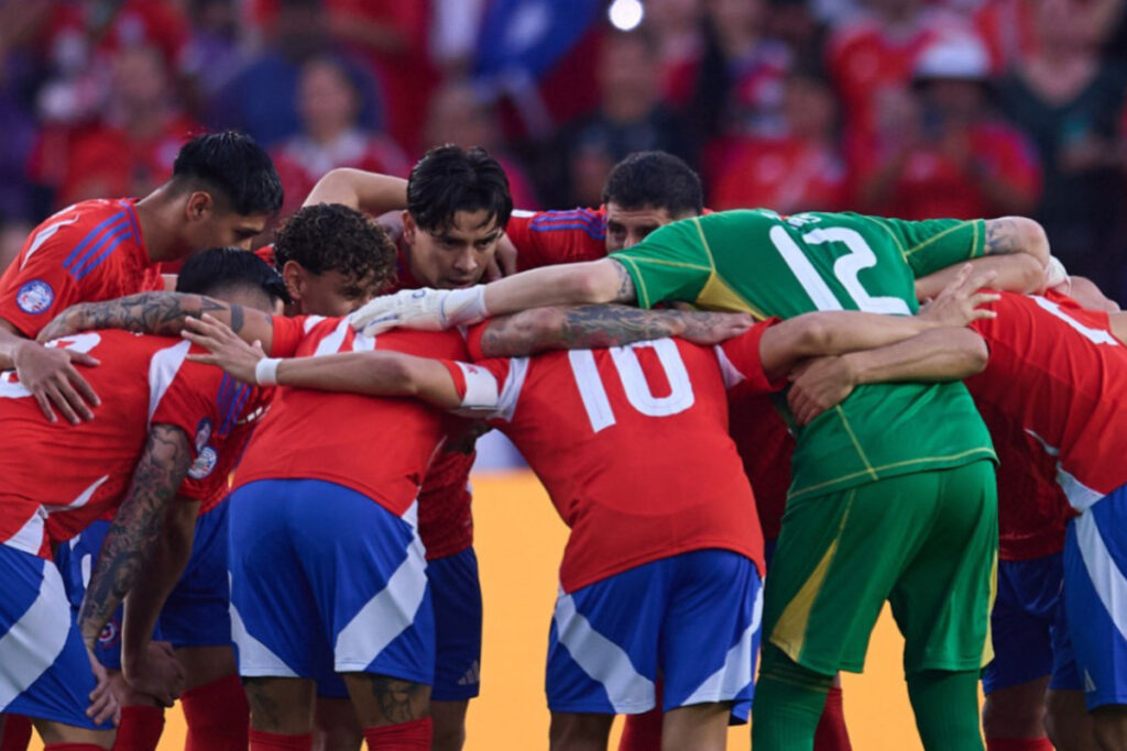 La Selección Chilena durante al partido de Copa America contra Canadá