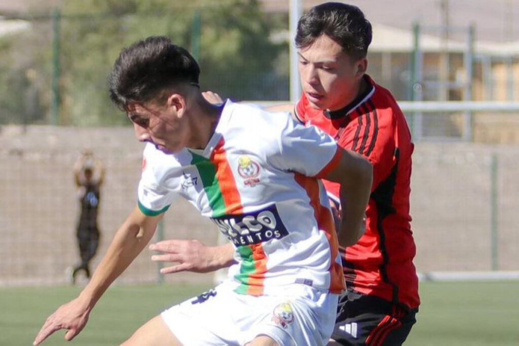 El jugador de Colo-Colo, Leandro Hernández, disputando un balón