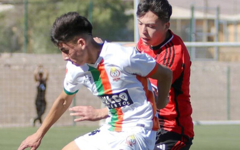 El jugador de Colo-Colo, Leandro Hernández, disputando un balón