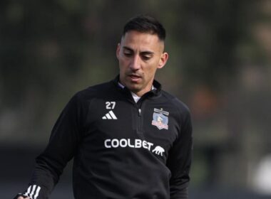 Javier Correa durante un entrenamiento con Colo-Colo.