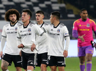 Jugadores de Colo-Colo en el partido amistoso frente a Universitario de Lima