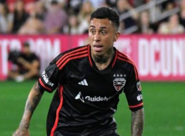 Martín Rodríguez con la camiseta de DC United.